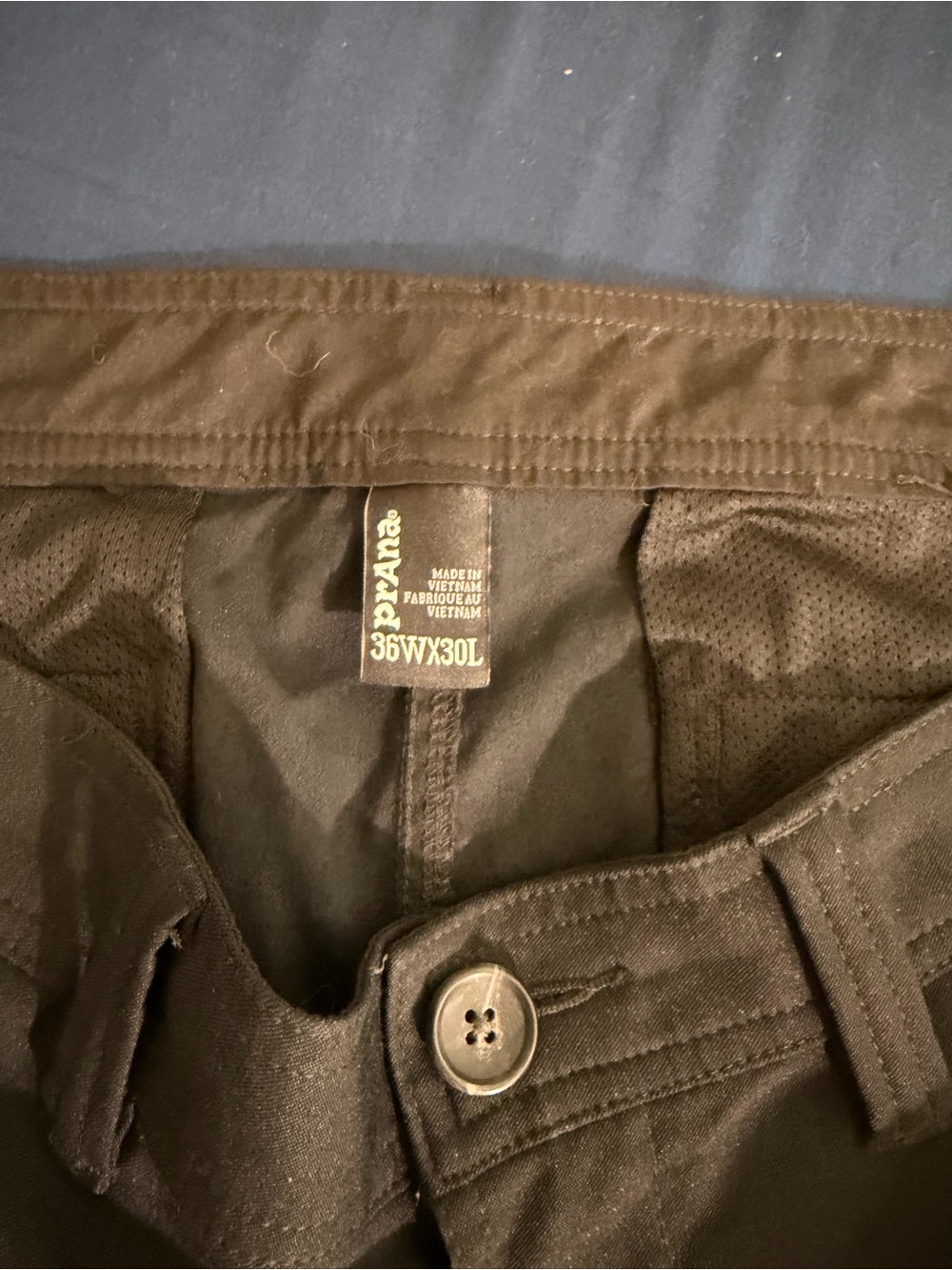 Prana Alameda Outdoor Hiking Dark Iron Black Slim Fit Pants Men’s 36x30 Hiking - Picture 2 of 7